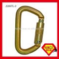 50kN Steel D Type Carabiner Carabiner Triple Lcok Hook For Rescue